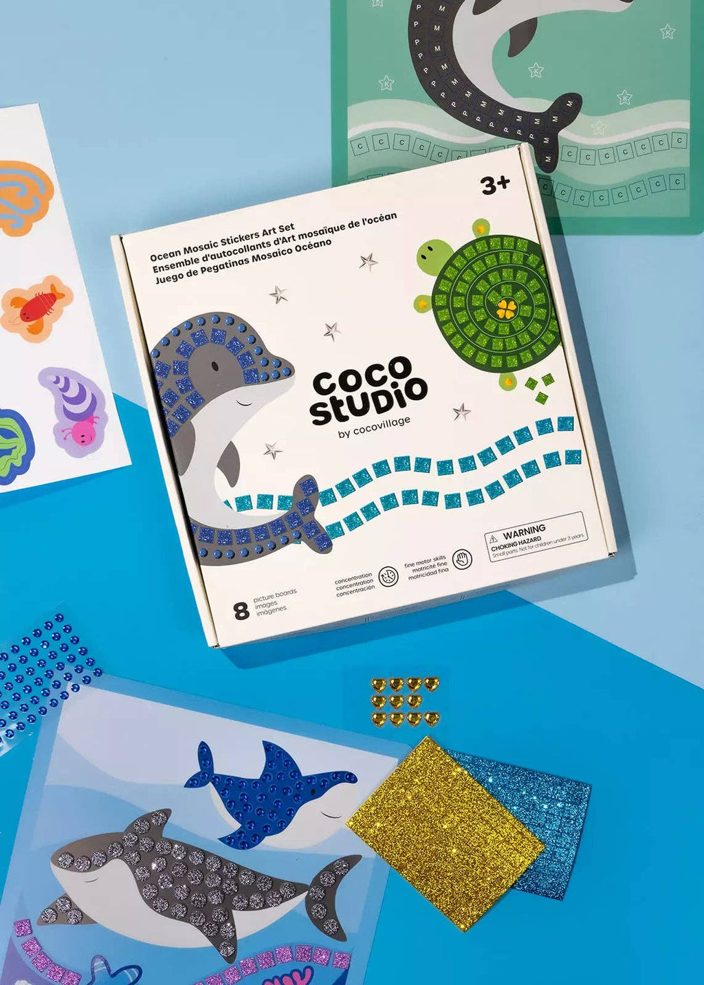 Ocean Mosaic Stickers Art Set - 8 pcs