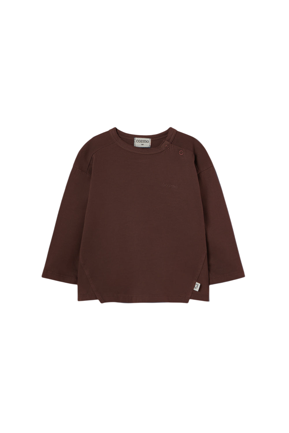 Brushed Warm Slub Baby T-Shirt - Chocolate