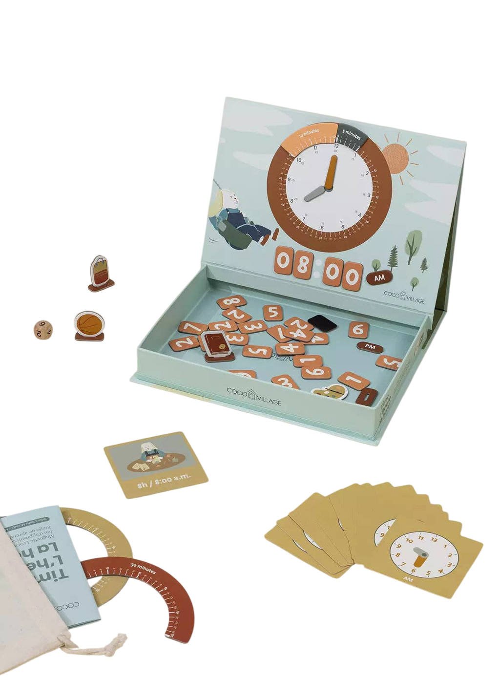 Magnetic Learning Playset – Time