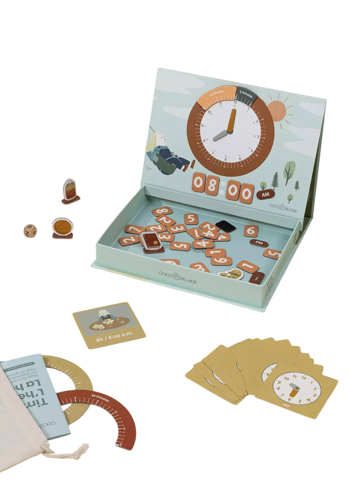 Magnetic Learning Playset – Time